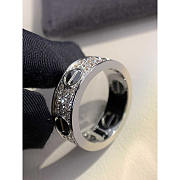 Cartier White Gold Love Diamond Ceramic Ring In Silver - 3