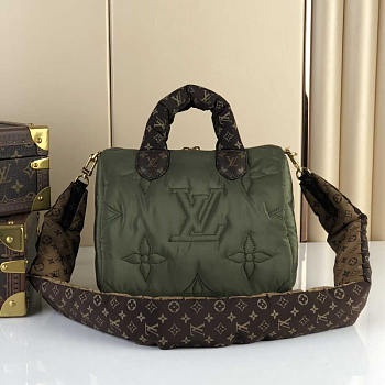 Louis Vuitton LV Speedy 25 Bandouliere Econyl Pillow Verde 25x19x15cm