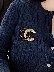 Chanel Black Gold Brooch - 3