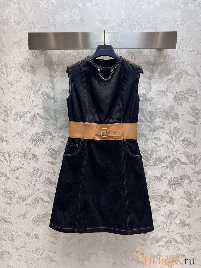 Louis Vuitton LV Eyelet Belt Denim Dress - 1