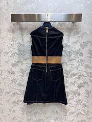 Louis Vuitton LV Eyelet Belt Denim Dress - 5