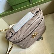 Gucci GG Marmont Mini Top Handle Bag Rose Pink 16x10x5.5cm - 6