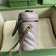 Gucci GG Marmont Mini Top Handle Bag Rose Pink 16x10x5.5cm - 5