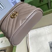 Gucci GG Marmont Mini Top Handle Bag Rose Pink 16x10x5.5cm - 4