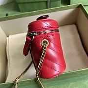 Gucci GG Marmont Mini Top Handle Bag Red 16x10x5.5cm - 4