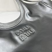 Miu Miu Ivy Leather Tote Bag Black 38x38x18cm - 5