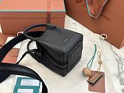 Loro Piana Micro Bale Bag Calfskin Leather Black 23x16x14cm - 2