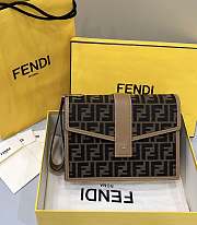  Fendi Monogram Clutch 'Brown' 26x9x19cm - 1