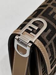  Fendi Monogram Clutch 'Brown' 26x9x19cm - 5