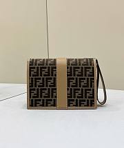  Fendi Monogram Clutch 'Brown' 26x9x19cm - 2