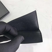 Prada Saffiano Leather Card Holder Black 10x8cm - 5