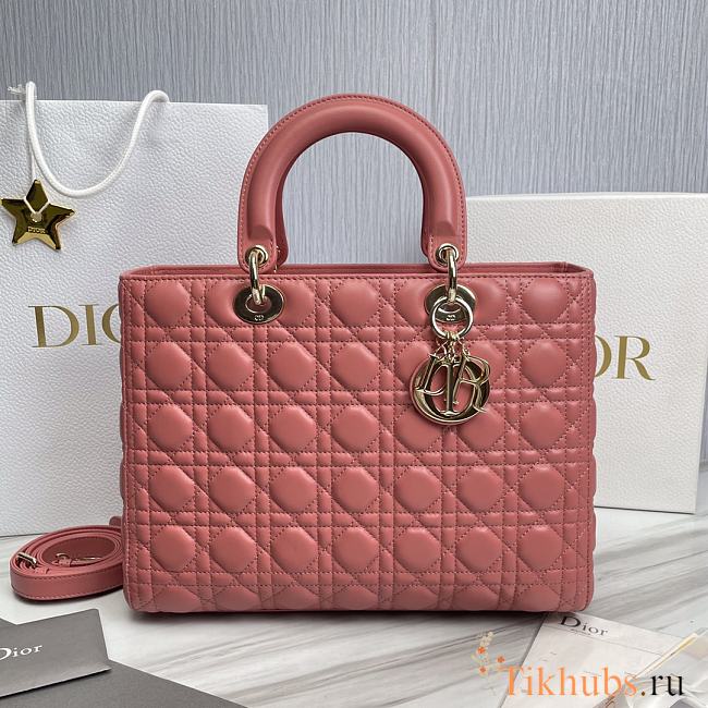 Dior Lady Large Dark Pink 32 x 25 x 11 cm - 1