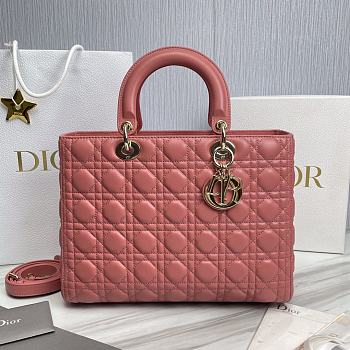 Dior Lady Large Dark Pink 32 x 25 x 11 cm