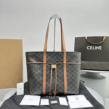 Celine Cabas Drawstring Triomphe Canvas 34.5 x 31 x 16 cm