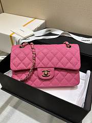 Chanel Flap Bag Pink Gold Caviar 23cm - 1