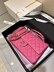 Chanel Flap Bag Pink Gold Caviar 23cm - 2