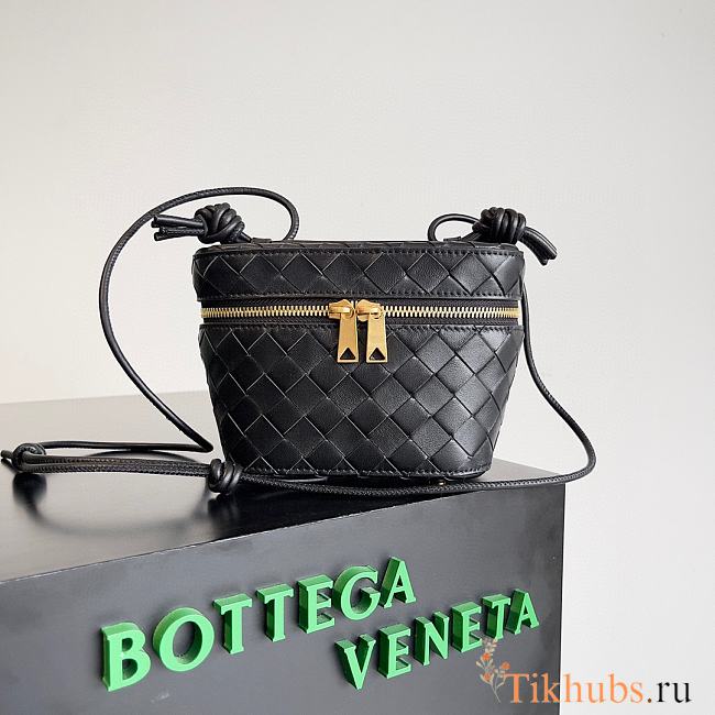 Bottega Veneta Intrecciato Mini Vanity Case Black 18x12.5x8cm - 1