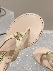 Chanel Beige Footbed Sandals - 4