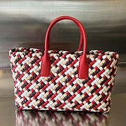 Bottega Veneta Padded Intreccio East-West Red Tote Bag 37x17x23cm - 1