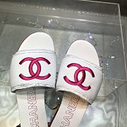 Chanel White Pink Slipper - 3