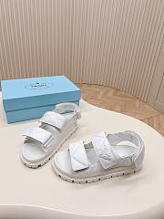 Prada Padded Nappa Leather Sandals White - 4