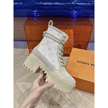 Louis Vuitton LV Laureate Platform Desert Boot White 