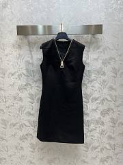 Louis Vuitton LV Zipper Neckline Black Dress  - 1