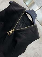 Louis Vuitton LV Zipper Neckline Black Dress  - 4