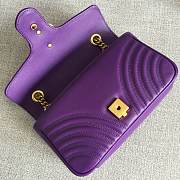 Gucci Marmont Shoulder Bag Purple 26x7x15cm - 5