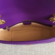 Gucci Marmont Shoulder Bag Purple 26x7x15cm - 3