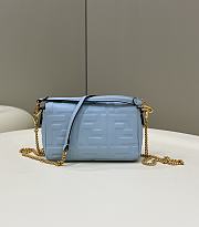Fendi Baguette Mini Blue Nappa Leather Bag 20x13x5cm - 3