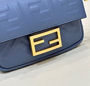 Fendi Baguette Mini Dark Blue Nappa Leather Bag 20x13x5cm - 6