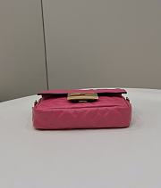 Fendi Baguette Mini Dark Pink Nappa Leather Bag 20x13x5cm - 6