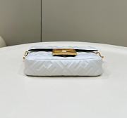 Fendi Baguette Mini White Nappa Leather Bag 20x13x5cm - 6