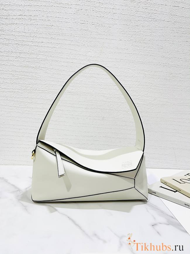 Loewe Puzzle Hobo Bag White 29x12x10cm - 1