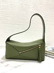 Loewe Puzzle Hobo Bag Green 29x12x10cm - 4