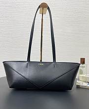 Loewe Cropped Puzzle Fold Black Bag 39x13x12.5cm - 1