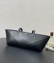 Loewe Cropped Puzzle Fold Black Bag 39x13x12.5cm - 2