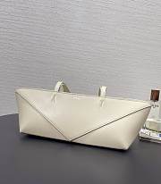 Loewe Cropped Puzzle Fold White Bag 39x13x12.5cm - 3