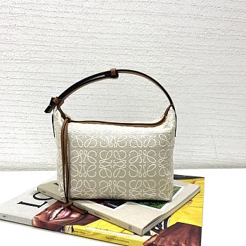 Loewe Small Cubi Bag Anagram White 20.5x17x12.5cm