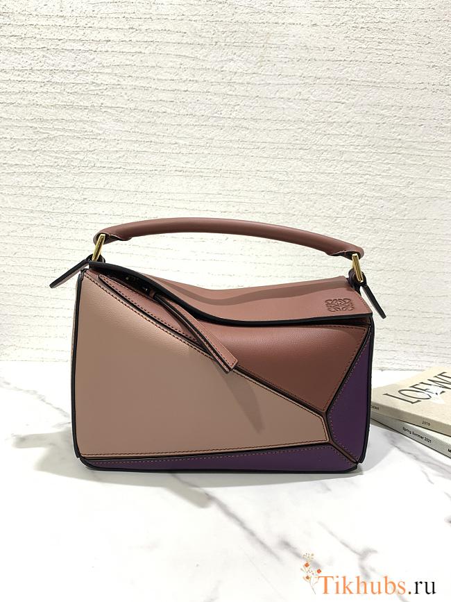 Loewe Puzzle Small Bag In Purple Caramel Blossom 24 x 16 x 10 cm - 1