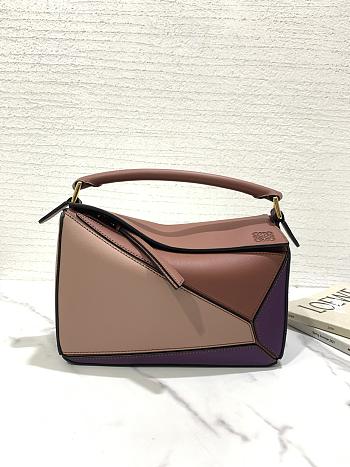Loewe Puzzle Small Bag In Purple Caramel Blossom 24 x 16 x 10 cm