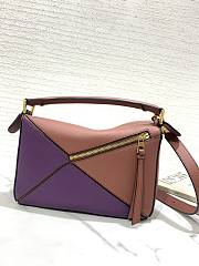 Loewe Puzzle Small Bag In Purple Caramel Blossom 24 x 16 x 10 cm - 4