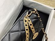 Chanel Flap Bag Coin Black Lambskin Gold 21x12x7cm - 4