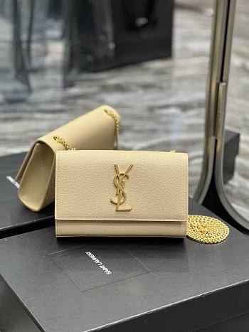 YSL Kate Beige Bag Gold 20cm