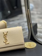 YSL Kate Beige Bag Gold 20cm - 3