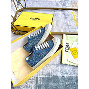 Fendi Domino Denim Low-tops Sneakers Blue - 5