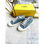 Fendi Domino Denim Low-tops Sneakers Blue - 4