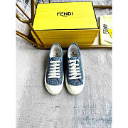 Fendi Domino Denim Low-tops Sneakers Blue - 3