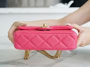 Chanel Mini Flap Bag Pink Caviar Gold 19x12x8cm - 3